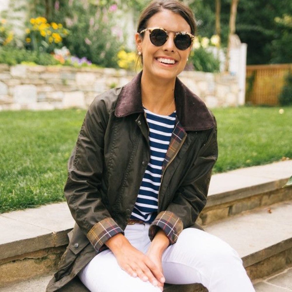 NWT Olive Women’s Barbour Beadnell Wax Jacket